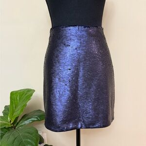 Banana Republic Navy Sequin Mini Skirt Size 8